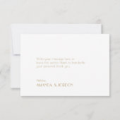 金ゴールド型デコ | Burgundy結婚のフラット写真 サンキューカード (裏面)