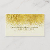 金ゴールド塵のメーキャップアーティストのカスタムな名刺 予約カード (裏面)