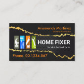 金ゴールド壁紙のワイヤーメッシュ改装 名刺 (正面)