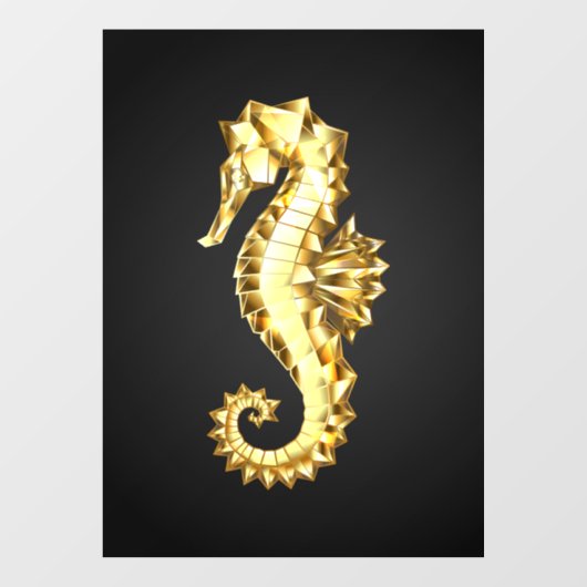 金ゴールド多角形船馬 ウィンドウサイン (シート)