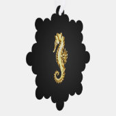 金ゴールド多角形船馬 オーナメントカード (右)