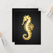 金ゴールド多角形船馬 カード (正面/裏面インサイチュ)