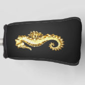 金ゴールド多角形船馬 ゴルフヘッドカバー (正面)
