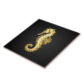 金ゴールド多角形船馬 タイル (側面)