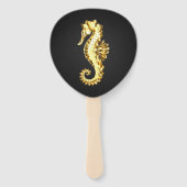 金ゴールド多角形船馬 ハンドファン (裏面)