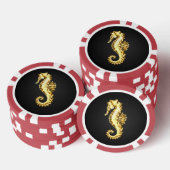 金ゴールド多角形船馬 ポーカーチップ (積み重ね)