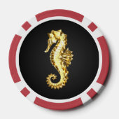 金ゴールド多角形船馬 ポーカーチップ (裏面)