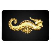 金ゴールド多角形船馬 マグネット (横)