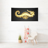 金ゴールド多角形船馬 横断幕 (インサイチュ)