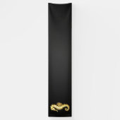 金ゴールド多角形船馬 横断幕 (縦)