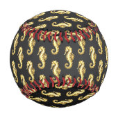 金ゴールド多角形船馬 野球ボール (裏面)