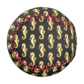 金ゴールド多角形船馬 野球ボール (正面左)