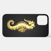 金ゴールド多角形船馬 Case-Mate iPhoneケース (裏面 (横))