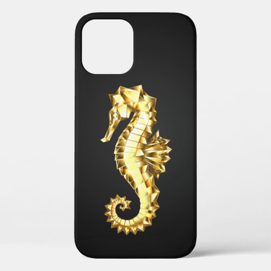 金ゴールド多角形船馬 Case-Mate iPhoneケース (裏面)