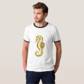 金ゴールド多角形船馬 Tシャツ (正面フル)
