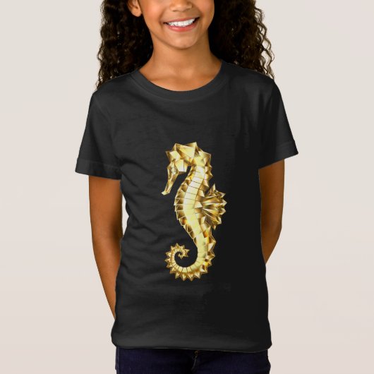 金ゴールド多角形船馬 Tシャツ (正面)