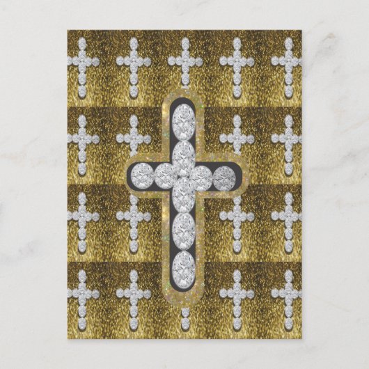 金ゴールド大切やダイヤモンド以上 ポストカード (正面)
