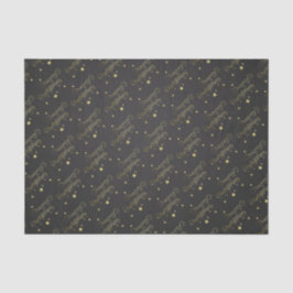 金ゴールド大切メリークリスマススターズティッシュペーパー 薄葉紙