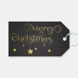 金ゴールド大切メリークリスマススター ギフトタグ