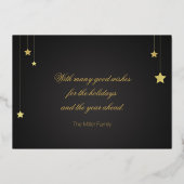 金ゴールド大切メリークリスマススター 箔シーズンカード (裏面)