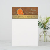 金ゴールド大切感謝祭パンプキ葉ン 便箋 (スタンド正面)