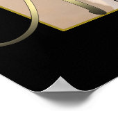 金ゴールド大学院スクリプトブラックアーチフォトパーティー ポスター (角)