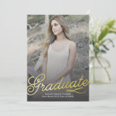 金ゴールド大学院スクリプト卒業写真のお知らせ 案内状 (スタンド正面)