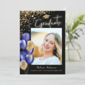 金ゴールド大学院フォトブルー海軍バルーン 案内状 (スタンド正面)