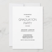 金ゴールド大学院写真フレーム卒業パーティー招待状 招待状 (裏面)