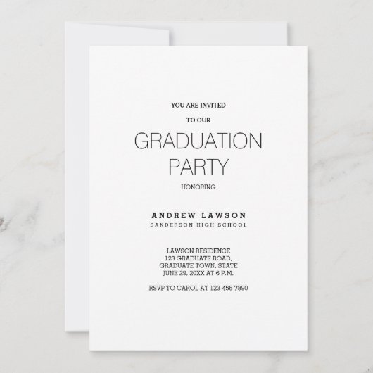 金ゴールド大学院写真フレーム卒業パーティー招待状 招待状 (裏面)