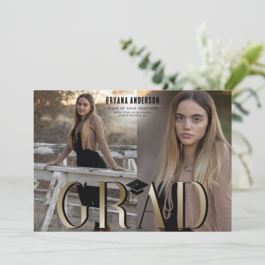 金ゴールド大学院卒業写真研究科発表会 招待状 (スタンド正面)