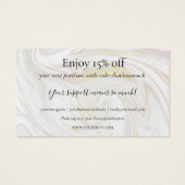 金ゴールド大理石ありがとうショッピング割引カード (裏面)