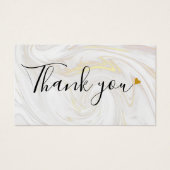 金ゴールド大理石ありがとうショッピング割引カード (正面)