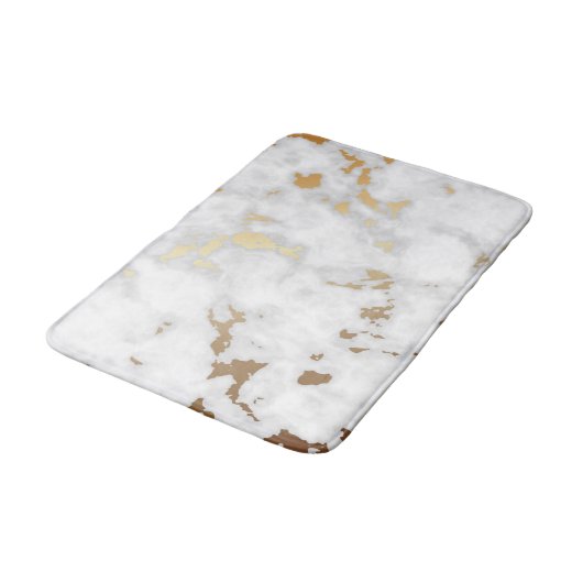金ゴールド大理石クラスのデザイン バスマット (アングル)