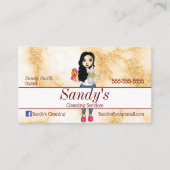 金ゴールド大理石クリーニングサービス 名刺 (正面)