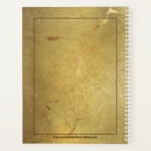 金ゴールド大理石グリッターアクセント プランナー手帳 (裏面)