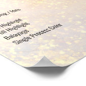 金ゴールド大理石グリッターサロン価格表ポスター ポスター (角)