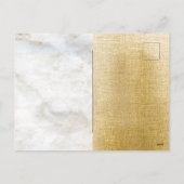 金ゴールド大理石グリッター年&クリスマスパーティー供給 シーズンポストカード (裏面)