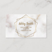 金ゴールド大理石ジオメトリ 名刺 (裏面)
