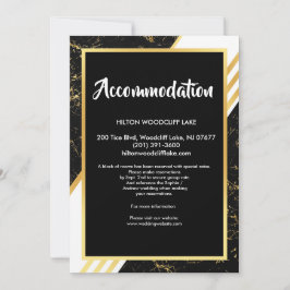 金ゴールド大理石ストライプの文字体裁エンクロージャ 招待状