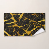 金ゴールド大理石テクスチャシームレスパターン バスタオルセット (ハンドタオル)