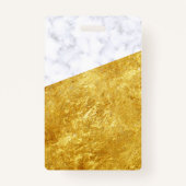 金ゴールド大理石トレンディーモダンVIPラニャードバッジカスタム バッジ (裏面)