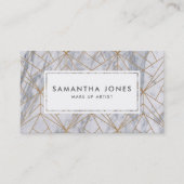 金ゴールド大理石パターンメイクアップアーティスト名刺 名刺 (正面)