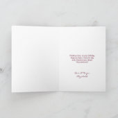 金ゴールド大理石パターン及びバーガンディフローラ誕生日 カード (内部)