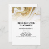 金ゴールド大理石ビジネスの動きのお知らせ ポストカード (正面/裏面)