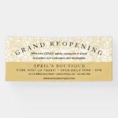 金ゴールド大理石ビジネスCOVIDの安全性を再開 横断幕 (横)