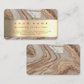 金ゴールド大理石プロフェッショナルビジネスコンサルタント 名刺 (正面/裏面)