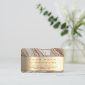 金ゴールド大理石プロフェッショナルビジネスコンサルタント 名刺 (スタンド正面)