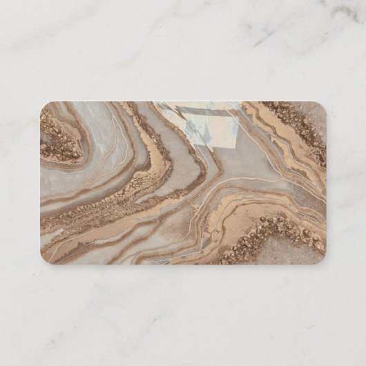 金ゴールド大理石プロフェッショナルビジネスコンサルタント 名刺 (裏面)