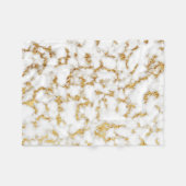 金ゴールド大理石ホイルの質 フリースブランケット (正面(横))